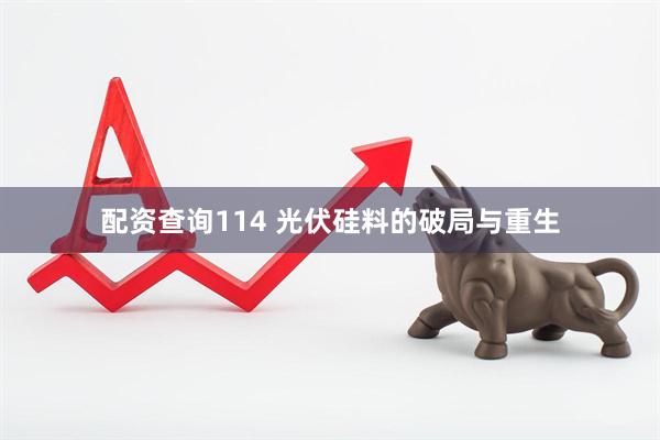 配资查询114 光伏硅料的破局与重生
